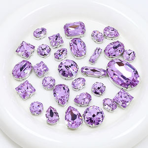 Dongzhou Kristalle Hochwertige violette K9 Kristall Strass Metall Einstellungen für Schmuck DIY Zubehör Großhandel Bulk Perlen - Product Image 2