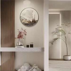 Panneaux muraux en WPC modernes, design à lattes imperméable, installation facile, panneaux muraux en WPC pour décoration intérieure - Product Image 2