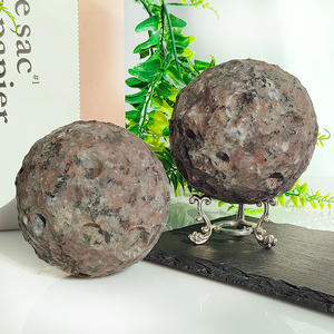 Pietre Naturali Curative all'Ingrosso, Sfera di <span class=keywords><strong>Pietra</strong></span> Fiammata Intagliata, Cristallo Meteorite <span class=keywords><strong>Lunare</strong></span> - Product Image 2