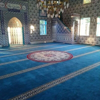 Moquette Commerciale Personnalisée Robuste pour Mosquée, Rouleau Antidérapant pour Salle de Prière, Moquette Mur à Mur Résistante à l'Usure pour Mosquée