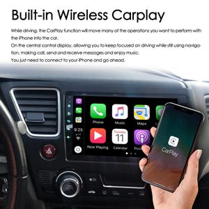 Autoradio Android 13 avec commande vocale IA, 8 Go + 128 Go, CarPlay sans fil, pour Honda Civic 9 2013-2016 ÉDITION US, lecteur multimédia vidéo - Product Image 6
