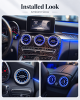 Kit d'éclairage d'ambiance KYNCHO pour Mercedes Classe C W205 C220 C250 C180 C200 C300 C400, éclairage intérieur automobile, contrôle par application Bluetooth