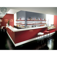 Bancone bar bar in legno bancone bar moderno per caffetteria backery