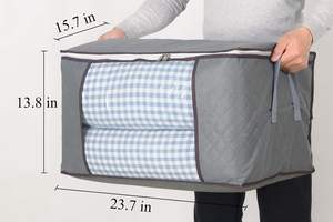 Bolsa de Almacenamiento Plegable Personalizada de Tela No Tejida, Organizador Cuadrado de Armario Moderno para el Hogar, Set de Embalaje de Tela para Almacenamiento en Habitaciones - Product Image 2