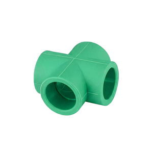 Raccord en T en polypropylène PPRC, connecteur de plomberie, joint d'alimentation en eau, durable, résistant à la chaleur, anti-fuite, pour système de construction résidentiel - Product Image 1