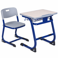 Ensemble de bureau et chaise de haute qualité à coins arrondis pour les écoles internationales