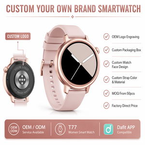 Montre connectée fine pour <span class=keywords><strong>femme</strong></span> de 1,32 pouce, avec suivi de la fréquence cardiaque, de la pression artérielle et de l'oxygène sanguin, étanche IP68, pour le sport féminin, modèle 2026 - Product Image 2