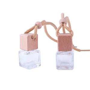 Botellas de cristal cuadradas con aroma para coche, difusor de perfume colgante, novedad, 2020, 8ml