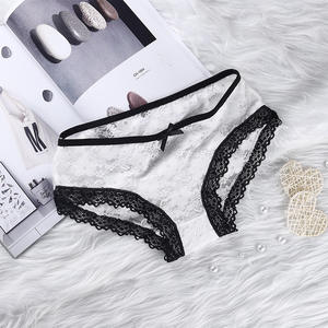 Grosir Celana Dalam Jala Renda Seksi Bersirkulasi Hitam Putih Wanita untuk Anak Perempuan - Product Image 3