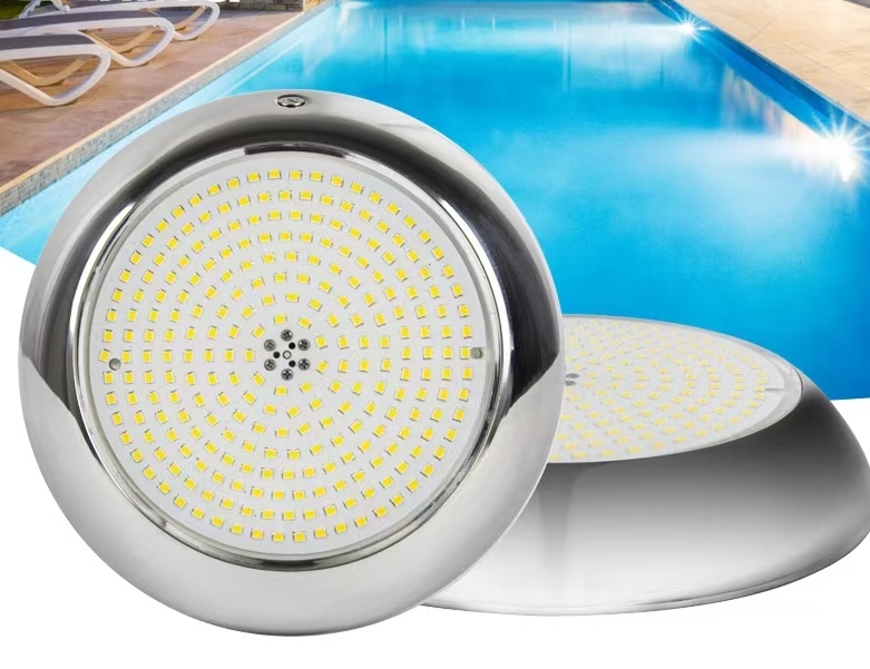 Wall-mounted Underwater LED Pool Light with Stainless Steel IP68 Waterproof Wireless Remote Control 12W/18W/9W for Swimming Pool