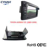 Unité multimédia spécifique au véhicule Lecteur multimédia de voiture Navigation GPS pour Toyota Avensis T25 2003-2008 Radio Android