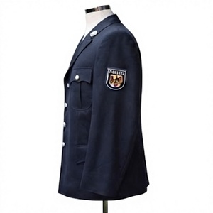 Chaqueta de Uniforme Estilo Túnica Alemana de Color Sólido para Hombre, con 3 Botones y Bolsillos Delanteros para Ropa de Trabajo - Product Image 3