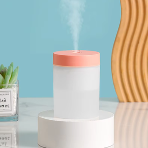Portable 200ML USB Mini Air Humidifier with LED Lamp Essential <b>Oil</b> <b>Diffuser</b> and Humidistat for Home Bedroom Car Office Use - Product Image 1