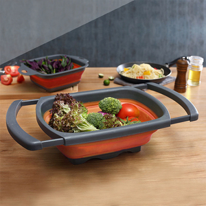 Passoire pliable personnalisée Kingwise en plastique pour légumes et fruits avec poignée réglable – Vente en gros - Product Image 3