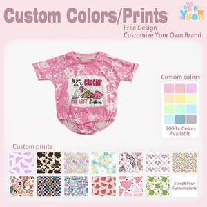 Ropa Gráfica Personalizada ODM para Bebés Recién Nacidas, Pelele de Verano de Manga Corta, Body Burbuja, Atuendo Lindo de Una Pieza - Product Image 3