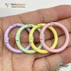 Color Baked Paint 33mm Metal Spring Coil Small Round Buckle Zinc Plated - Product Image 5