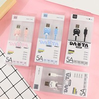 SD-260 mignon dessin animé 3A 60W 1M chargeur Superfast USB vers Type C Micro lumière câbles de données fils pour Iphone 6 7 XS 12 13 14 15