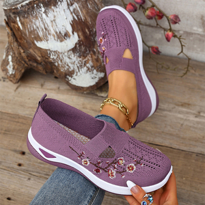 <span class=keywords><strong>Scarpe</strong></span> <span class=keywords><strong>Ortopediche</strong></span> da Passeggio per <span class=keywords><strong>Donna</strong></span>, Sneakers Traspiranti Intrecciate, Leggere, Antiscivolo, con Supporto per Arco Plantare, Slip-on - Product Image 4