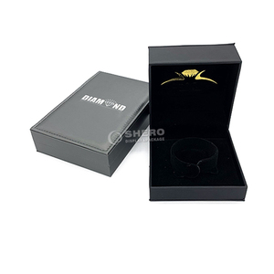 Boîtes personnalisées de couleur grise avec emballage de logo d'estampage à chaud doré pour pendentif de boucle d'oreille de bijoux - Product Image 6