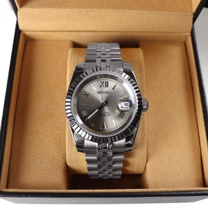 Custom <b>Wristwatch</b> Manufacturer OEM Gray Stainless Steel Fashion Luxury Men Dial Mechanical Watches - Product Image 1