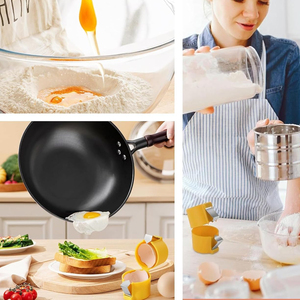 ที่เปิดเปลือกไข่แบบใช้มือ 3 ชิ้น ทำจากพลาสติกใหม่ สำหรับไข่ต้มและไข่ดิบ - Product Image 5
