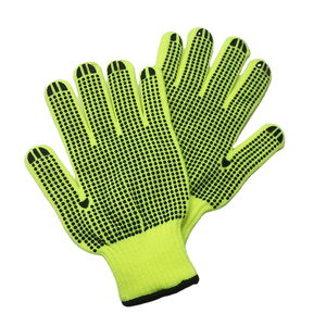 PVC Dot Coated Gloves CVC Material Vietnam Breathable Washable Anti Slip Safety Work Gloves Elastic Wrist Light Mechanical Use - Product Image 4
