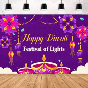 Happy Diwali Backdrop Banner India Light Festival Diwali Celebration Background Theme Party Decorations - Product Image 6