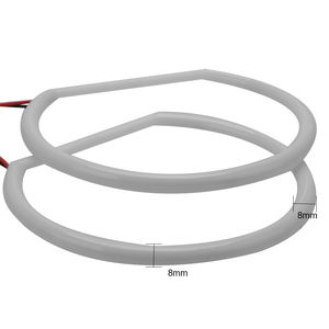 Halo blanc en coton Ultra lumineux SMD LED <span class=keywords><strong>Angel</strong></span> <span class=keywords><strong>Eyes</strong></span> 12V Car-styling 2x131mm pour BMW <span class=keywords><strong>E46</strong></span> - Product Image 5