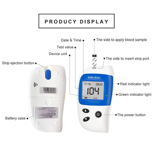 Medidor de Glucosa en Sangre Safe-ACCU 2 Sin Codificación, Glucómetro de Alta Precisión, Kit de Prueba de Glucosa en Sangre para Diabetes con Tiras Reactivas y Lancetas - Product Image 5