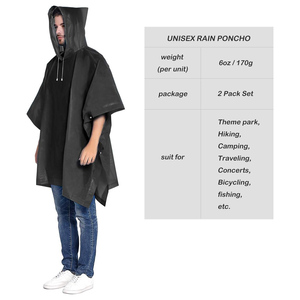 Factory Unisex Eva Black Rain <b>Poncho</b> Raincoat Multipurpose for <b>Men</b> and Women Rain Cape - Product Image 3