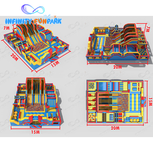 300sqm Pop khóa học trở ngại <span class=keywords><strong>Inflatable</strong></span> Trampoline nhảy Bouncer sân chơi ngoài trời <span class=keywords><strong>Inflatable</strong></span> công viên chủ đề để bán - Product Image 6
