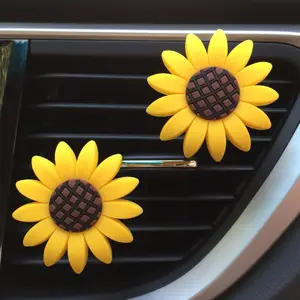 Accessori per auto forma di girasole deodorante per auto Clip di sfiato per auto