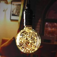 Ampoule LED vintage Edison, ampoule feu d'artifice blanc chaud, Base E27, filament antique, design en spirale, lumières LED pour festival