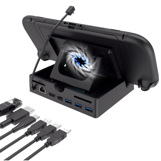 For Switch 2 Dock with USB-C Cable Fast Charging Station