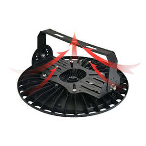 תאורת לד מסחרית ותעשייתית מסוג UFO High Bay, אלומיניום, 100W 150W 200W 240W, חסכונית באנרגיה, עמידה לאבק ועמידה למים. - Product Image 3