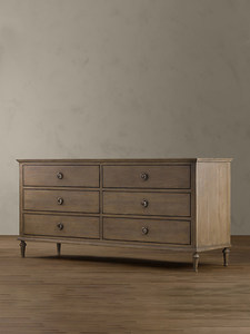 <span class=keywords><strong>Commode</strong></span> sur mesure Louis XVI en bois massif avec pieds cannelés, 6 tiroirs, en <span class=keywords><strong>noyer</strong></span> et chêne, pour chambre à coucher ou meuble TV - Product Image 1