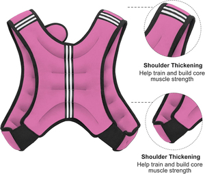 Men and Women's Neoprene 6lb/8lb/12lb/16lb/20lb/25lb/30lb <strong>Weight</strong> Vest <strong>Plate</strong> Jogging Running with Reflective Stripe&amp; Phone Pocket - Product Image 4