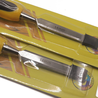 GK-F001 ciseau professionnel durable bicolore à manche plat/pointu en pierre froide 6-38mm ciseau à bois pour les travaux de pierre de construction