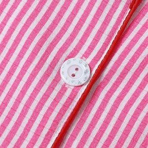 Ensemble de pyjama personnalisé en gros à imprimé cœur, en seersucker et crêpe <span class=keywords><strong>bulle</strong></span>, 2 pièces, pour femme - Product Image 4