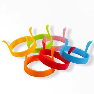 Double Handle <b>Silicone</b> Egg Ring, Round Fried Egg Mold, Pancake Shaper Kitchen Baking <b>Tool</b> - Product Image 5