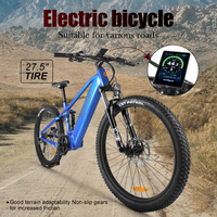 Accolmile-VTT électrique chinois de 27.5 pouces, Bafang, disque central à 9 vitesses, suspension complète, sport, emtb, 48V, 250w