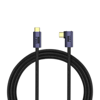 Cable de Datos Super Real 8K con Transferencia Flash de 100W 5A, Tipo-C Macho, 0.5M/1M/2m/3m, 20Gbps, Trenzado de Nailon, Conductor de Cobre Puro, para Impresora, IOS