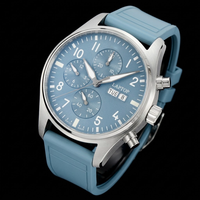 Montre mécanique pour homme de luxe haut de gamme, sportive, boîtier en acier inoxydable, verre saphir, chronographe, calendrier, multifonctionnelle