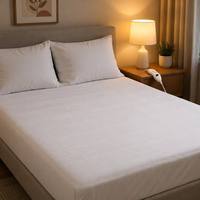 Couverture de matelas chauffante double électrique OEM/ODM 135x120cm en polyester doux, 3 niveaux de chaleur