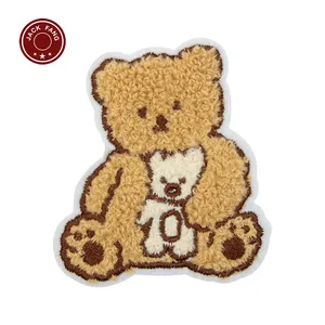 Custom Chenille Bear Patches Embroidery Patch Logo Towel Chenille Patches Numbers