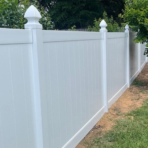 Nóng bán Trắng PVC hàng rào tấm ngoài trời thời tiết thiết kế dễ dàng cài đặt cho nhà vườn ngoài trời PVC hàng rào riêng tư - Product Image 1