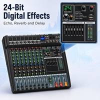 Console de mixage audio numérique professionnelle EV8-USB 8 canaux avec effets Bluetooth USB pour studio, scène, DJ en direct
