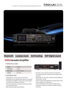 Professional 500W Home <b>Amplifier</b> & KTV Audio System with for 5.0 and LCD Screen High-End Karaoke <b>Speaker</b> Combo - Product Image 5