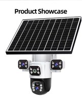 Caméra solaire extérieure étanche IP65, vision nocturne, interphone vocal haute définition, caméra solaire pour l'agriculture et les fermes