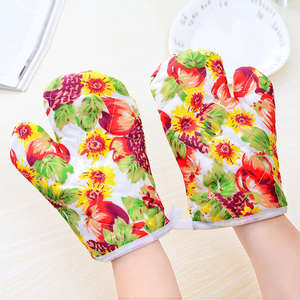 Guantes de Cocina de Algodón Estampados Coloridos, Guantes Resistentes al Calor para Horno de Microondas, Guantes de Protección Térmica para Barbacoa, Fabricante Mayorista - Product Image 5